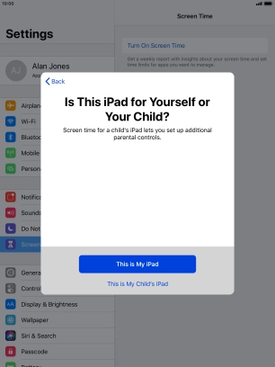 Press This is My iPad.