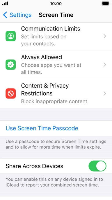 Press the indicator next to 