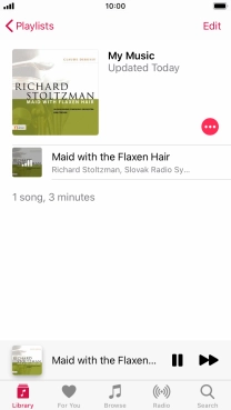 Press the song title.