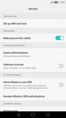 Press Set up SIM card lock.