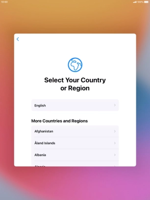 Press the required country or area.