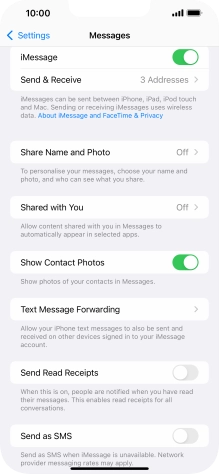 Press the indicator next to 