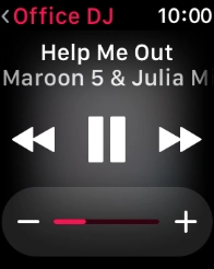 Press the volume icons to select the required volume.