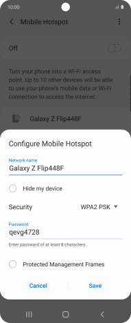 Press the field below 