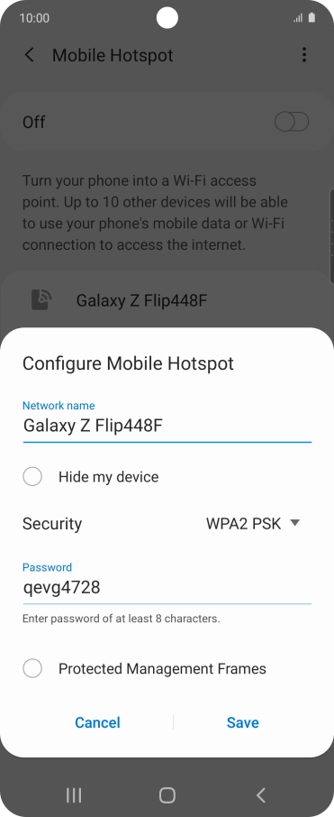 Press the field below 
