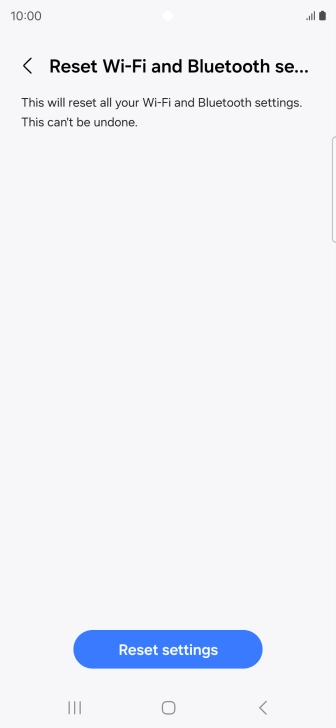 Press Reset settings.
