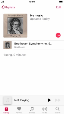 Go to the required category or playlist and press the required audio file.