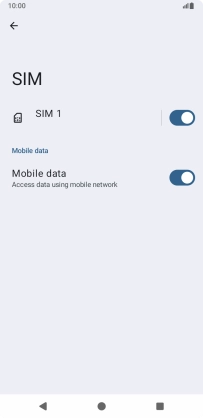 Press the name of the SIM.