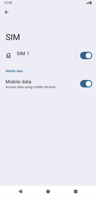 Press the name of the SIM.