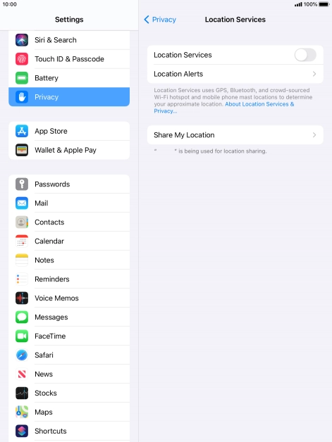 Press the indicator next to 