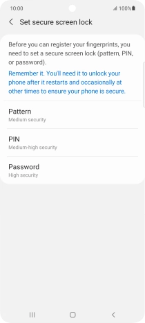 Press the required phone lock code and follow the instructions on the screen to create an additional phone lock code.