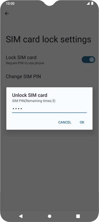 Key in your PIN and press OK.