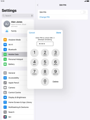 Key in your PIN and press Done.
