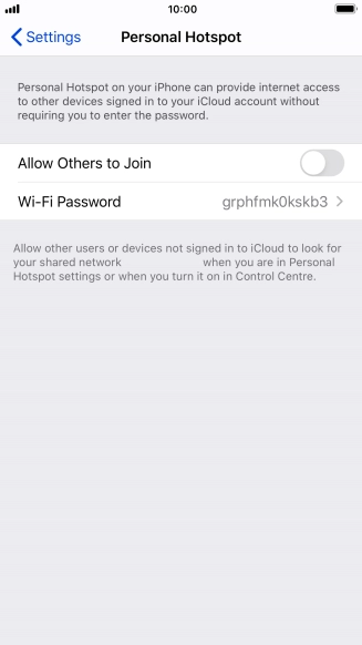 Press Wi-Fi Password and key in the required password.