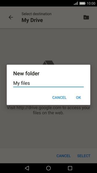 Key in the required name and press OK.