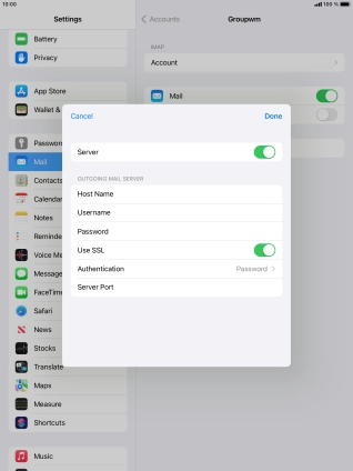 Press the indicator next to 