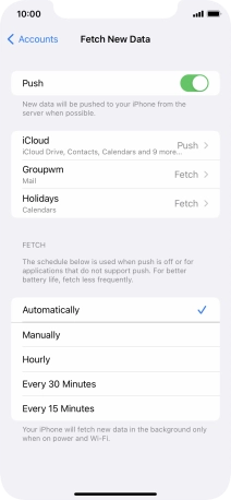 Press the indicator next to 