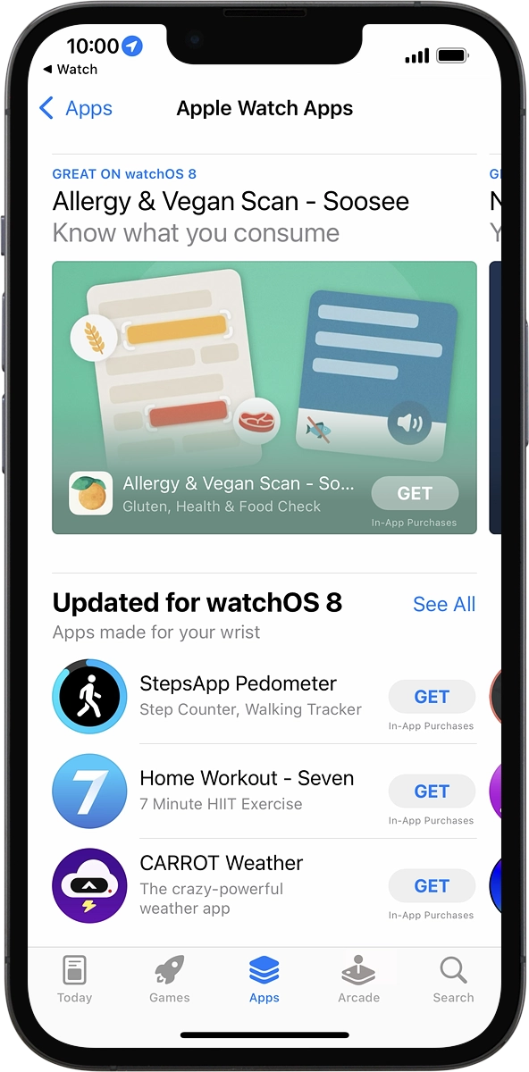 On your phone: Go to the required app.
