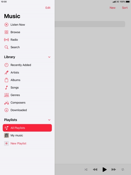 Press the required playlist.