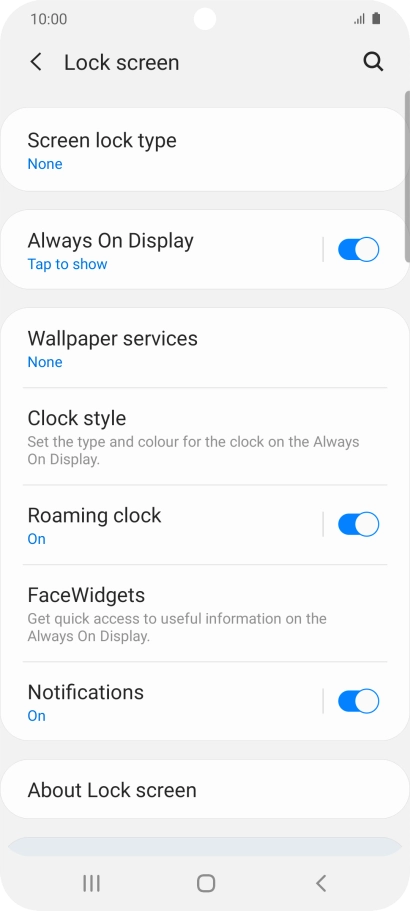 Press the Home key to return to the home screen.