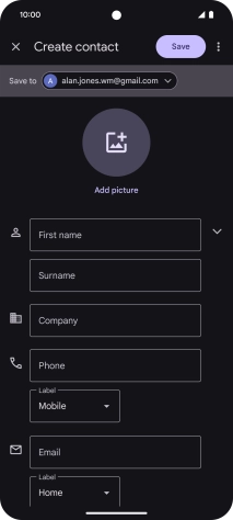Press First name and key in the required first name.