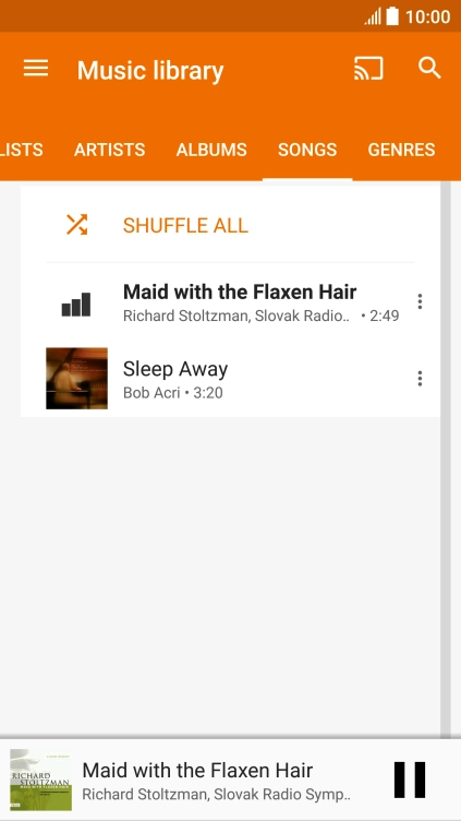 Press the Home key to return to the home screen.