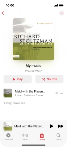 Press the song title.