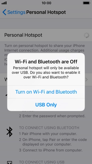 If Wi-Fi is turned off, press Turn on Wi-Fi and Bluetooth.