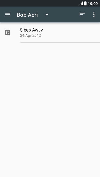 Press the required audio file.