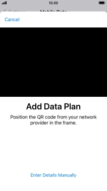 Place the QR code you've received inside the phone camera frame to scan the code.