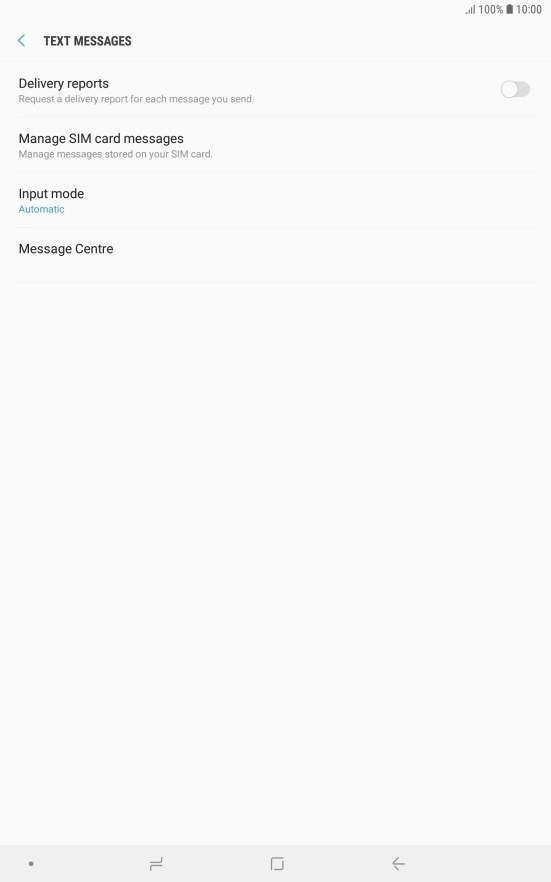 Press Message Centre.