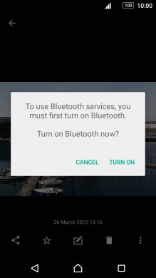 If Bluetooth is turned off, press TURN ON to turn it on.