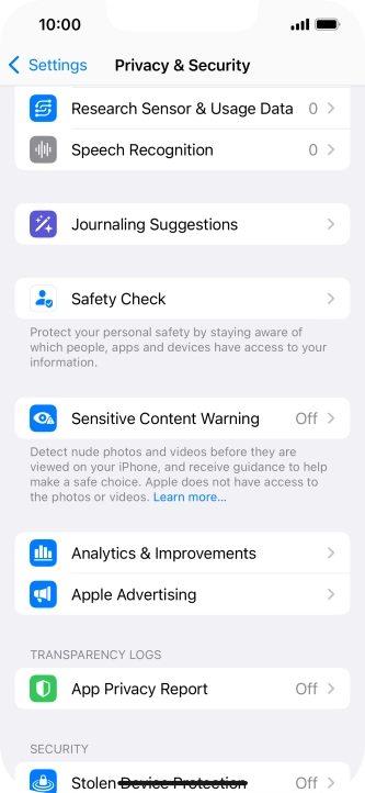 Press App Privacy Report.