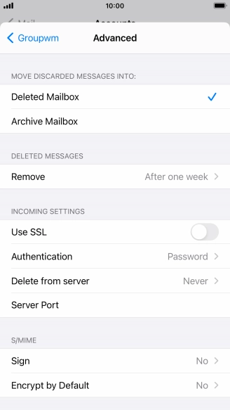 Press Authentication.