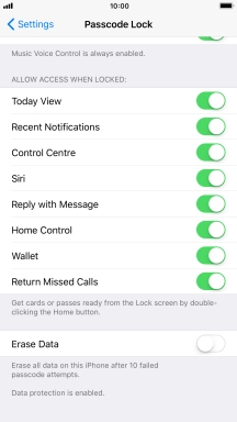 Press the indicator next to 