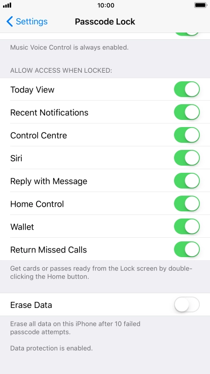 Press the indicator next to 