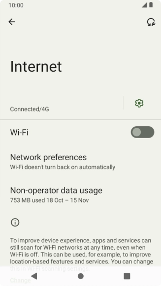 Press the indicator next to 