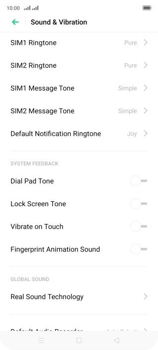 Press ‹SIM› Ringtone.