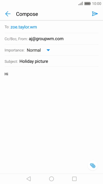 Press the attachment icon.