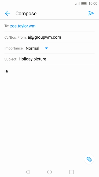 Press the attachment icon.