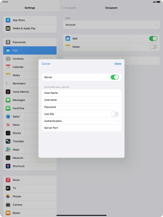 Press Authentication.