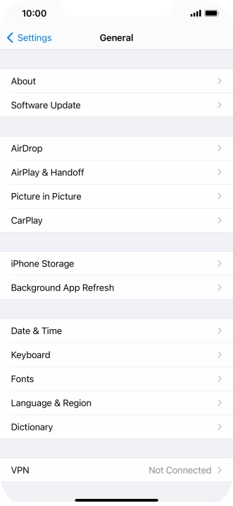 Press Software Update. If a new software version is available, it's displayed. Follow the instructions on the screen to update the phone software.
