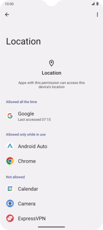 Press the required app.