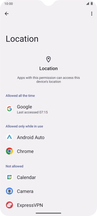 Press the required app.