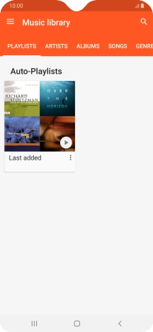 Press the required category and go to the required audio file.