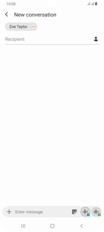 Press the text input field and write the text for your picture message.