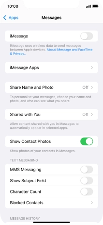 Press the indicator next to 