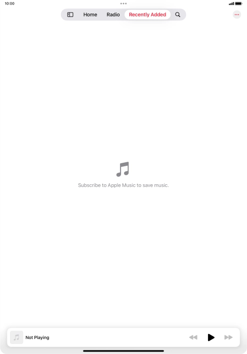 Press the iPad icon.