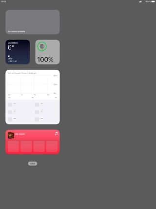 Press the required widget to open the app.