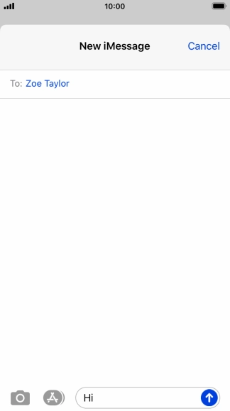 Press the send icon.